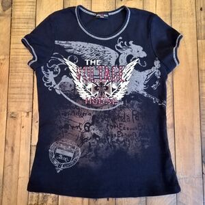 VTG Y2K Skinny Minnie "The Voltage House" Goth Grunge Tee M